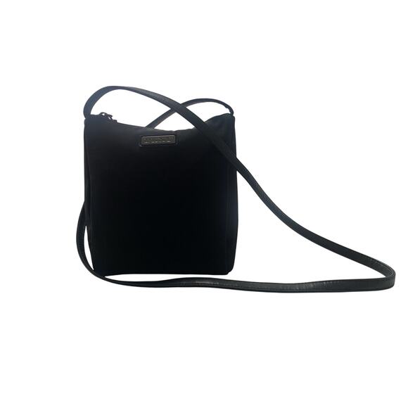 Vintage Donna Karan NY Leather/Rayon Small Shoulder Bag Lightweight - Picture 3 of 8